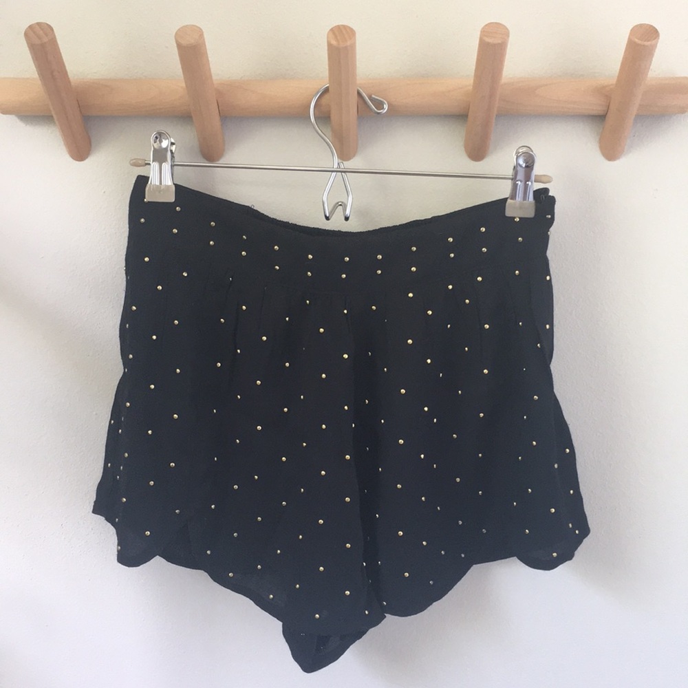 Mink Pink Black Short with Gold Detail